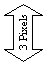 Up-Down Arrow: 3 Pixels